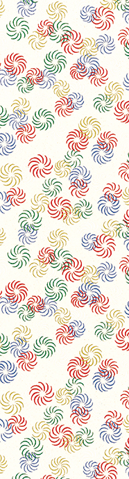 和紙友禅　獅子毛文様