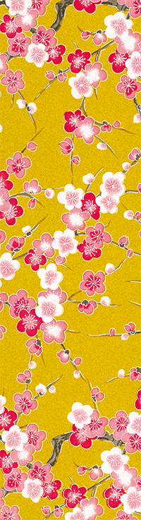 和紙友禅　発泡の梅｜バナーカレンダー2019｜竹尾のウェブストアtakeopaper.com