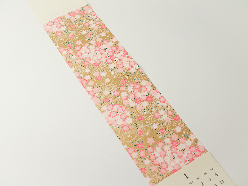 和紙友禅　流水桜