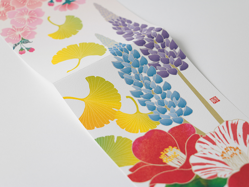 「四季の花」　浅岡美香 ｜バナーカレンダー2021｜竹尾のウェブストアtakeopaper.com 