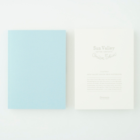サンバレーオニオンスキンノート　アクア　｜ Dressco（ドレスコ）　竹尾のオリジナルステーショナリー