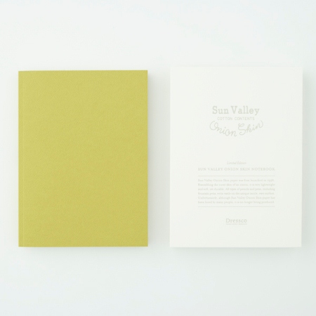 サンバレーオニオンスキンノート　アボカド　｜ Dressco（ドレスコ）　竹尾のオリジナルステーショナリー