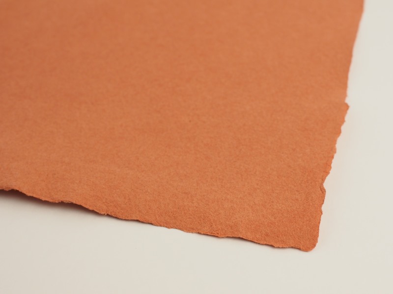 竹尾の蔵出し　フランスの手漉紙　ムーラン手漉　れんが