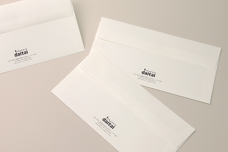 デザイン封筒洋長3　サーブル　スノーホワイト